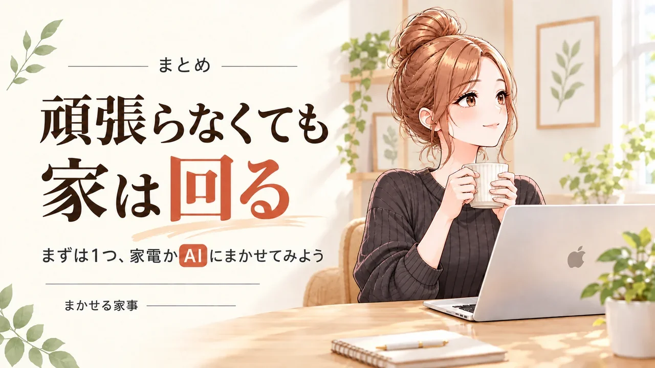 頑張らなくても家は回る まずは1つ家電かAIにまかせてみようというまとめ