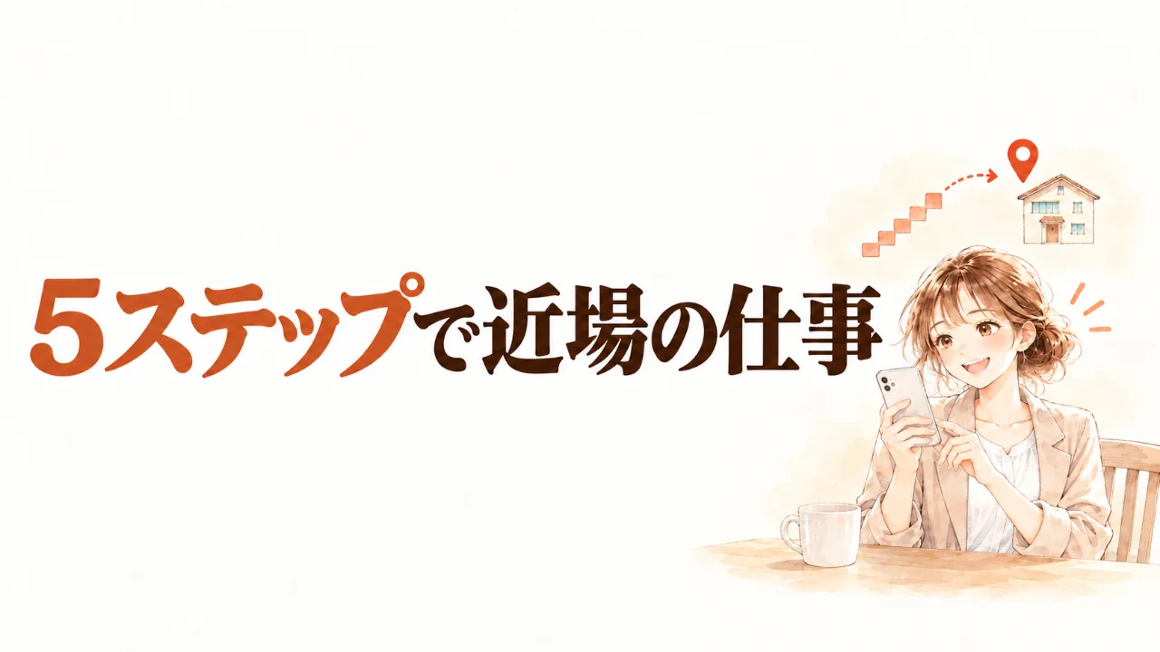 5ステップで近場の派遣の仕事を探す流れ