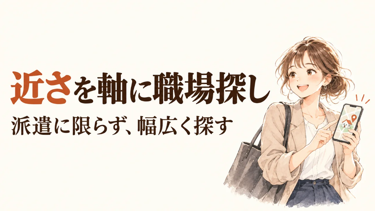 近さを軸に職場探し 派遣に限らず幅広く探す